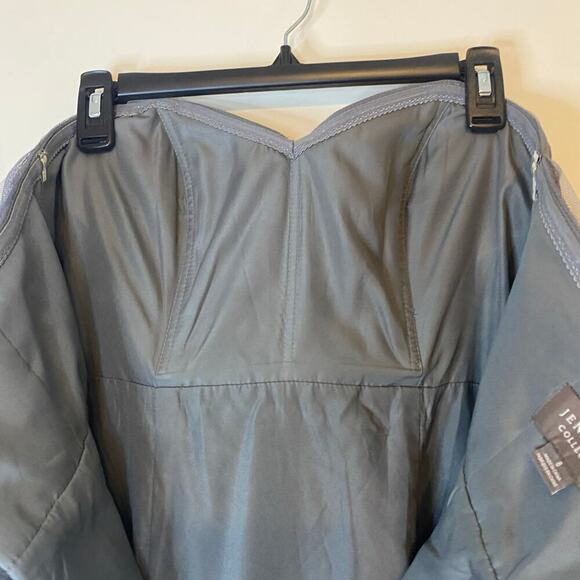 Jenny Yoo Annabelle Convertible Gray Maxi Formal Prom Ball Gown Dress Size 8 - Picture 14 of 16